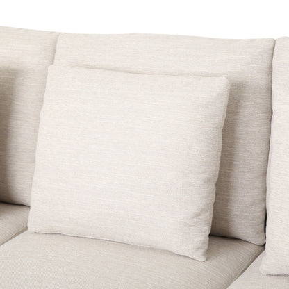 3-seater Sofa with Wood Legs and Matching Pillows