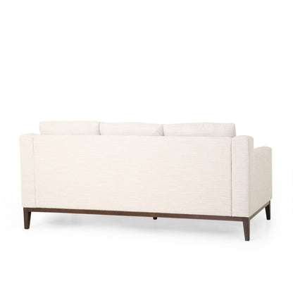 3-seater Sofa with Wood Legs and Matching Pillows