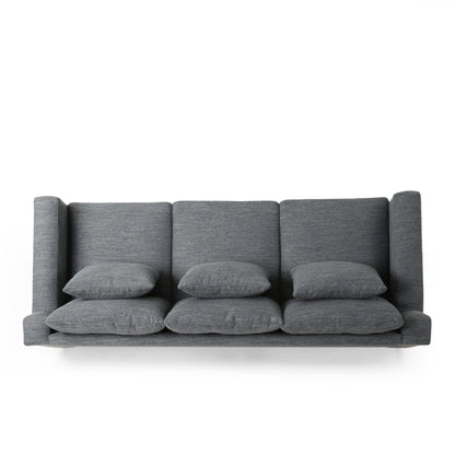 3-seater Sofa with Wood Legs and Matching Pillows