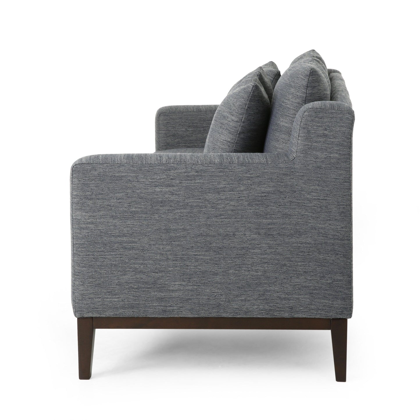 3-seater Sofa with Wood Legs and Matching Pillows
