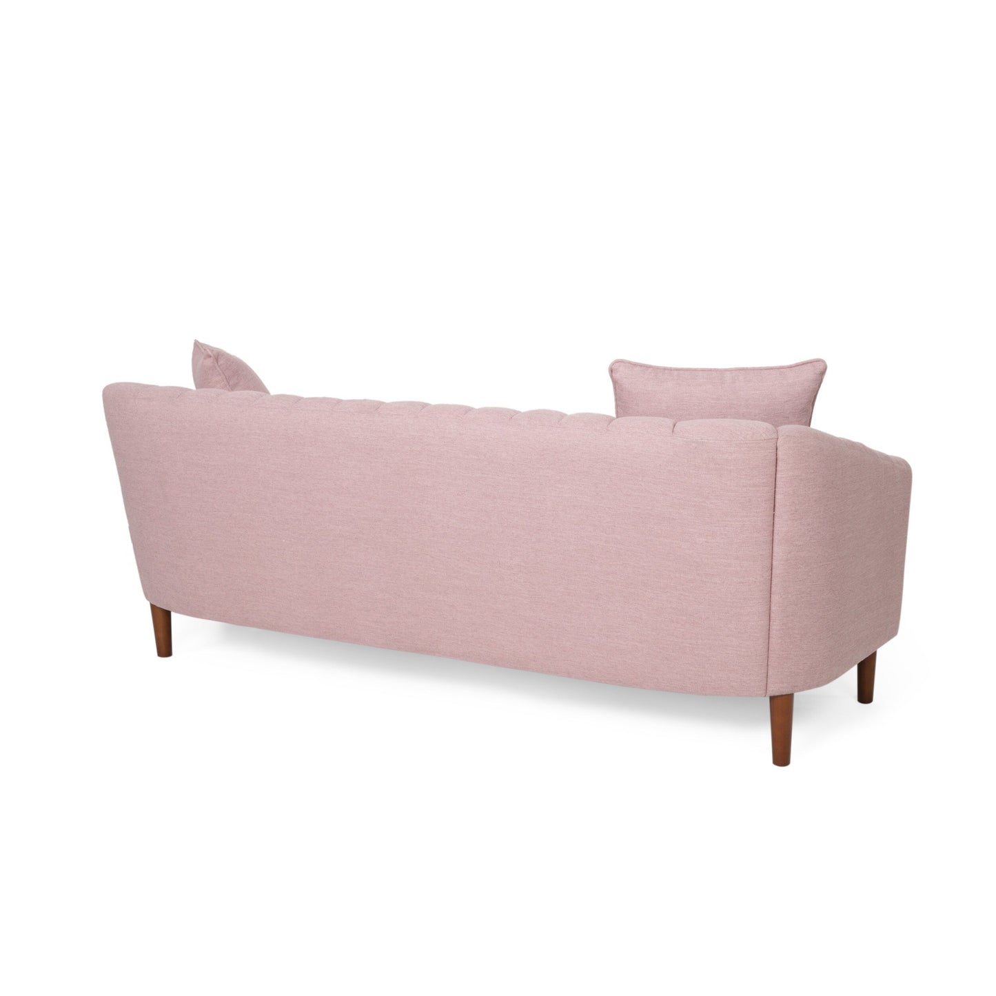 3-seater Sofa with Wood Legs and Pillows