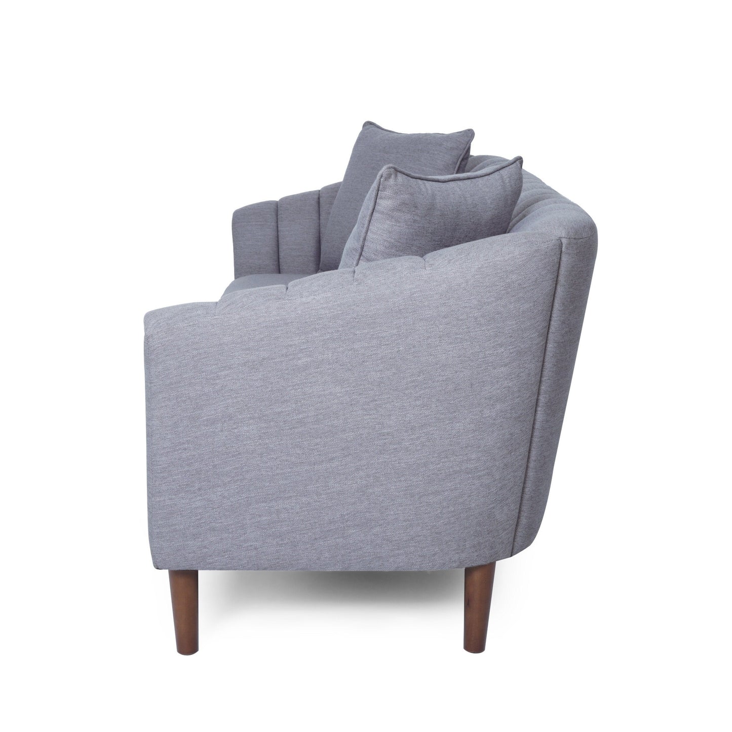 3-seater Sofa with Wood Legs and Pillows