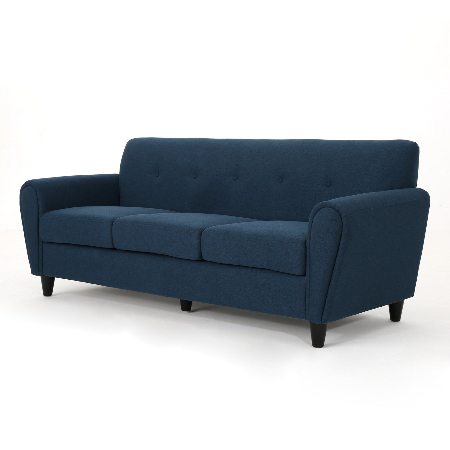 3-seater Sofa with Wood Legs and Plywood Frame
