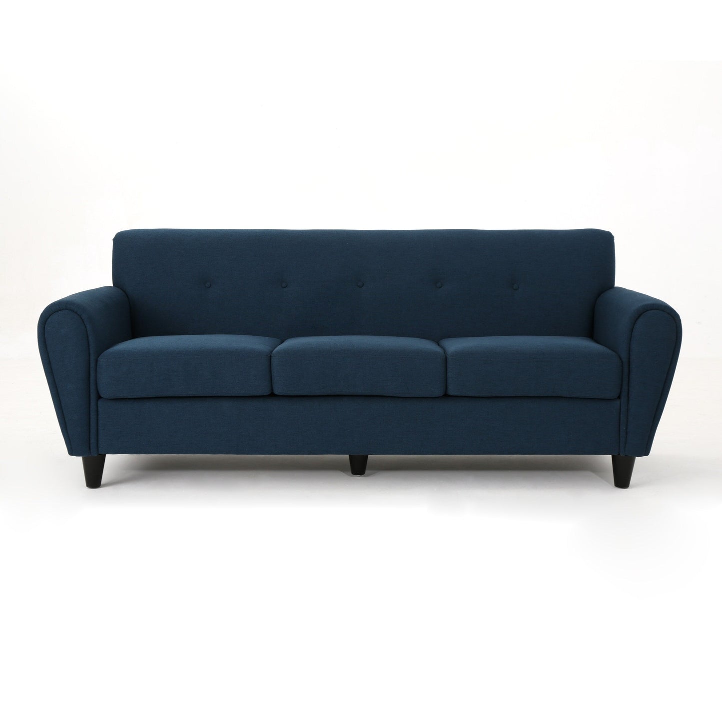3-seater Sofa with Wood Legs and Plywood Frame