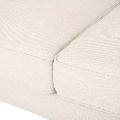 3-seater Sofa with Wood Legs and Tufted Back