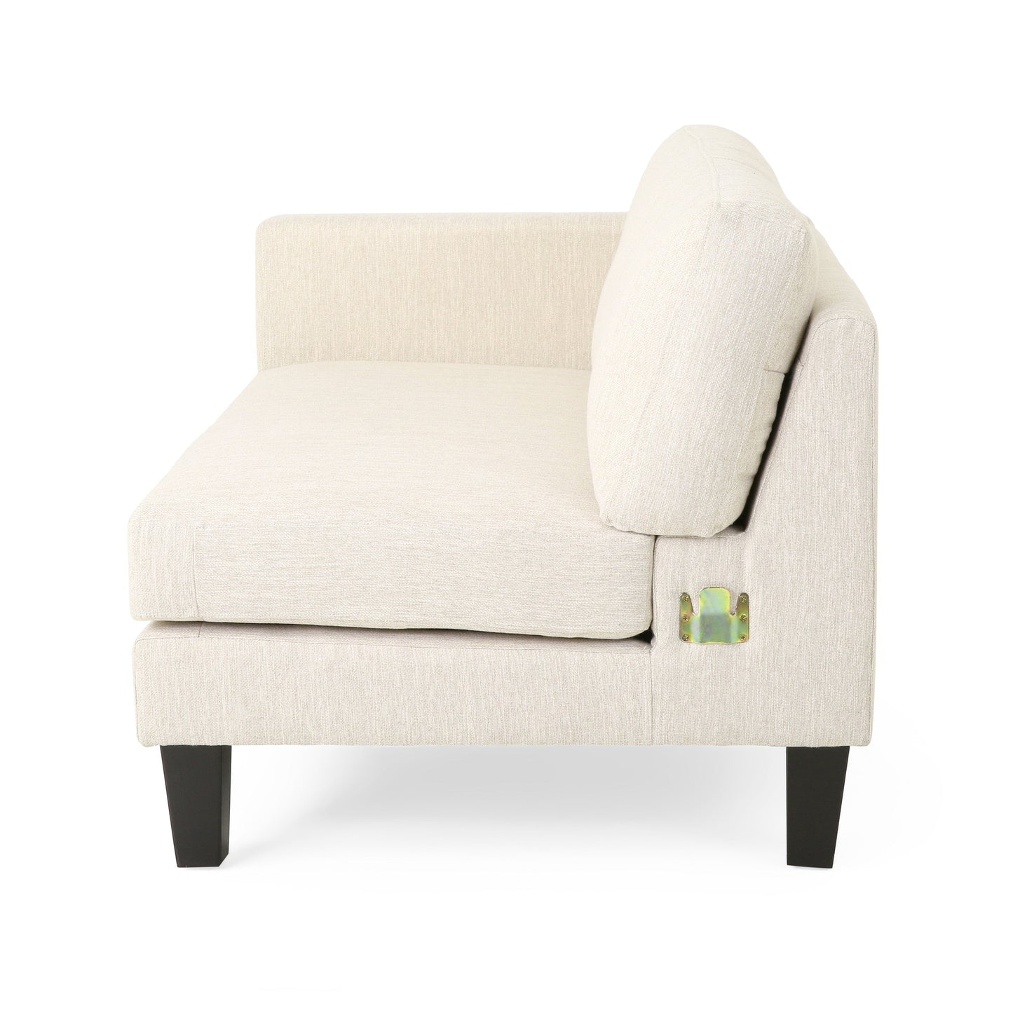 3-seater Sofa with Wood Legs and Two Pillows