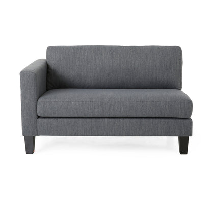 3-seater Sofa with Wood Legs and Two Pillows