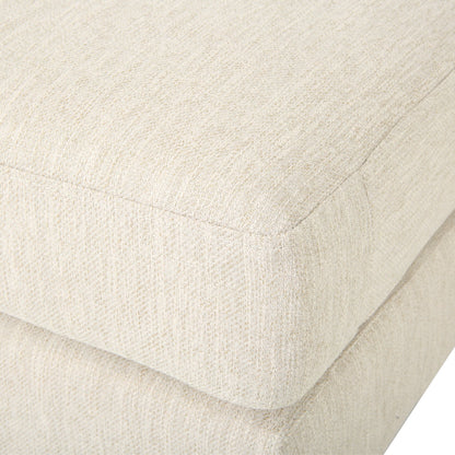 3-seater Sofa with Wood Legs and Two Pillows