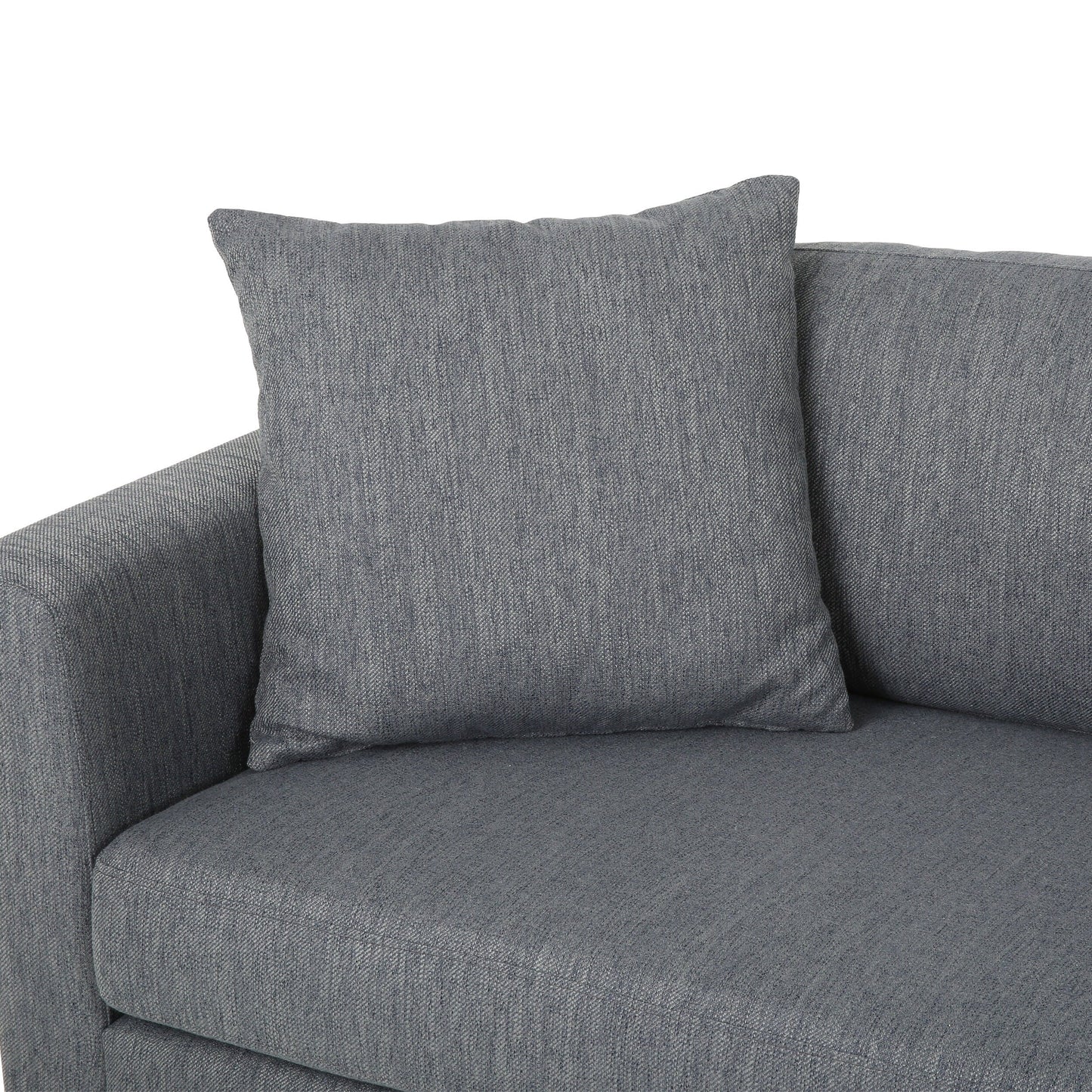 3-seater Sofa with Wood Legs and Two Pillows