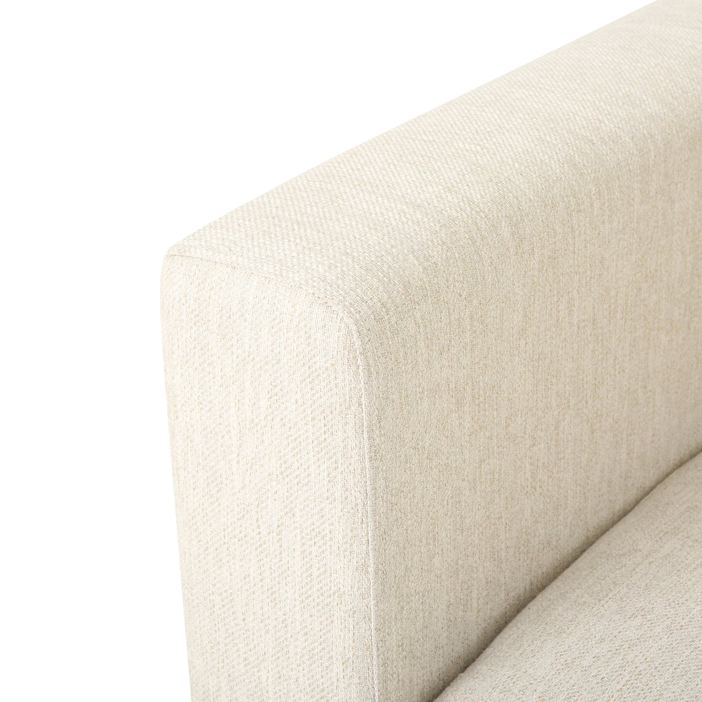 3-seater Sofa with Wood Legs and Two Pillows