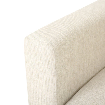 3-seater Sofa with Wood Legs and Two Pillows