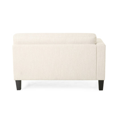 3-seater Sofa with Wood Legs and Two Pillows