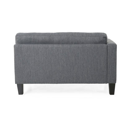 3-seater Sofa with Wood Legs and Two Pillows