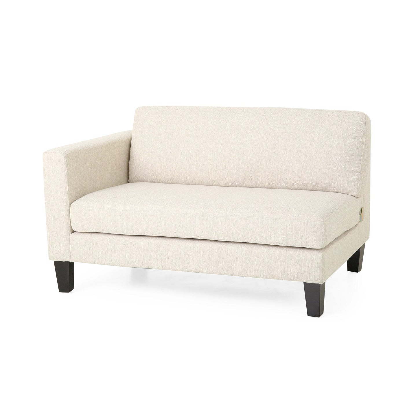 3-seater Sofa with Wood Legs and Two Pillows