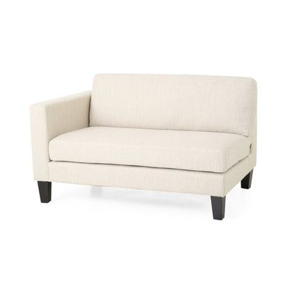 3-seater Sofa with Wood Legs and Two Pillows