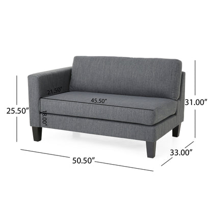 3-seater Sofa with Wood Legs and Two Pillows