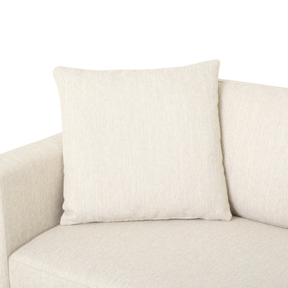 3-seater Sofa with Wood Legs and Two Pillows