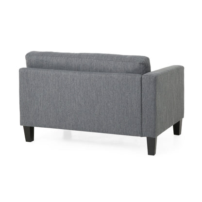 3-seater Sofa with Wood Legs and Two Pillows