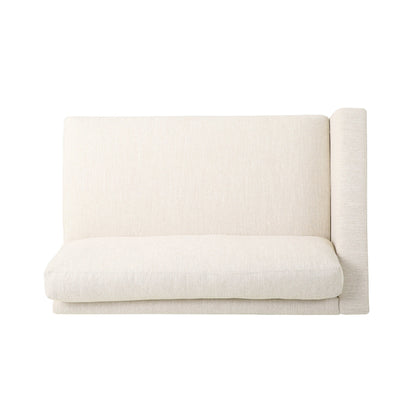 3-seater Sofa with Wood Legs and Two Pillows