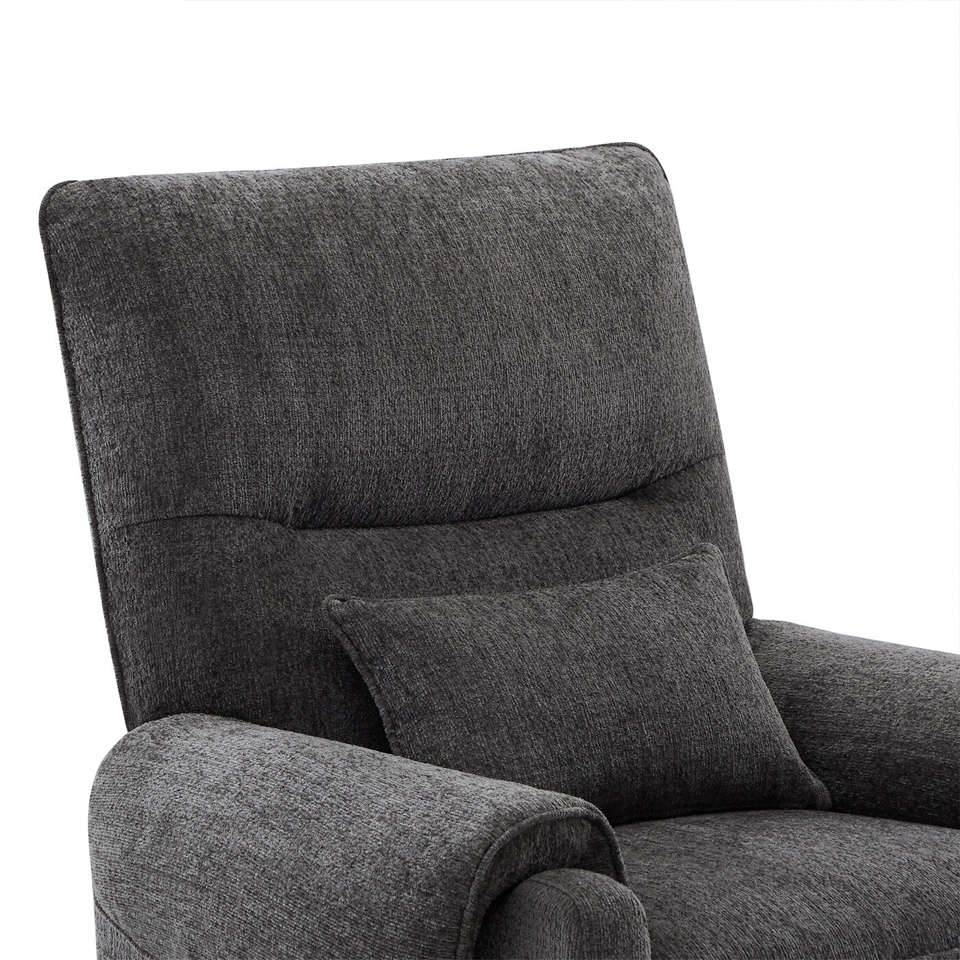 30 Power Lift Assist Recliner Arm Chair Steel Gray Chenille