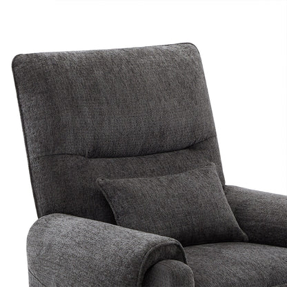 30 Power Lift Assist Recliner Arm Chair Steel Gray Chenille