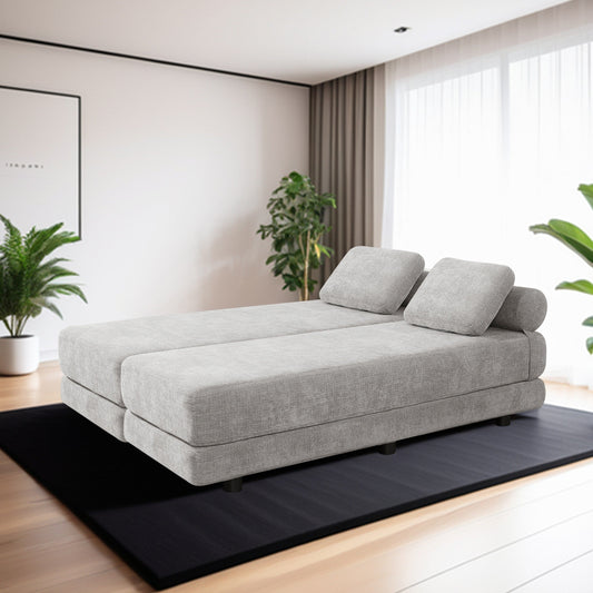 30W Convertible Bench - Fold Out Sleeper with Queen Size Mattress