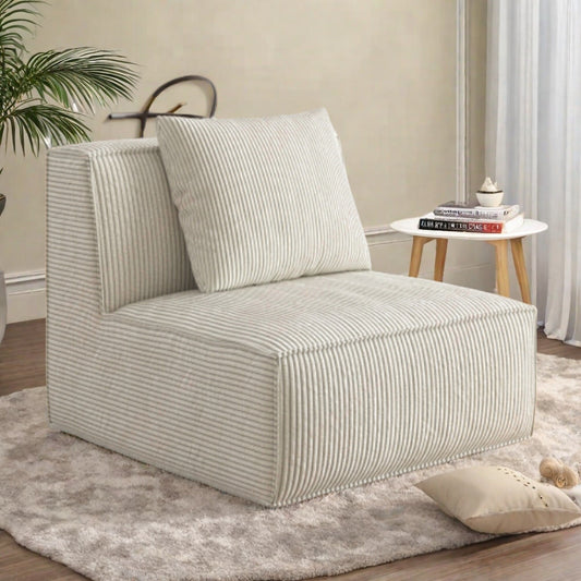 31.5 Foam 1-Seater Sofa Cloud Couch-Style Sectional - Plush Modular Design, No Assembly Required