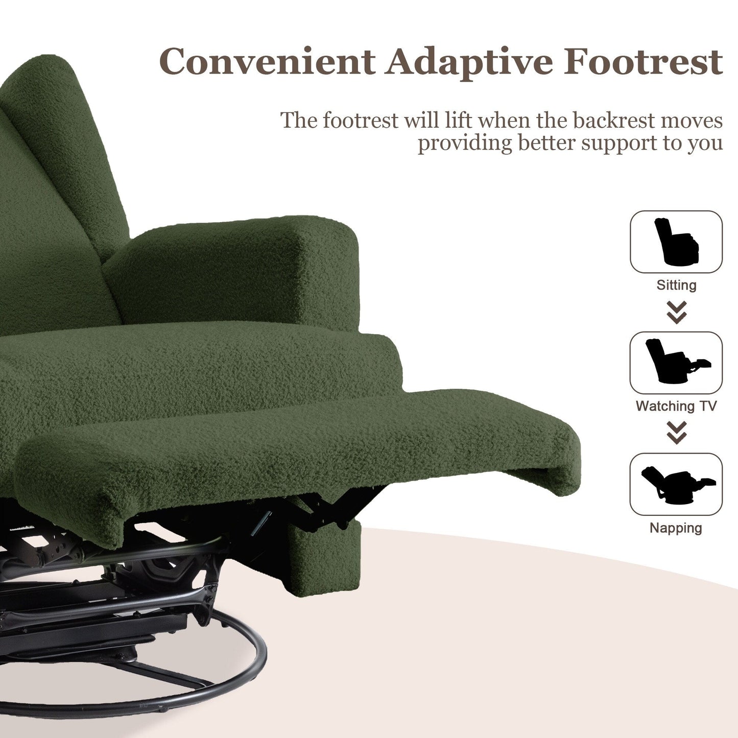 31'' W Manual Glider Swivel Glider Rocker Recliner Nursery Set of 2