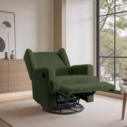 31'' W Wingback Manual Glider Swivel Rocker Recliner Nursery Chair