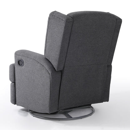 31'' W Wingback Manual Glider Swivel Rocker Recliner Nursery Chair