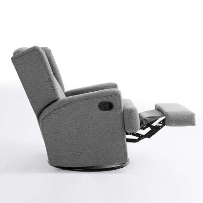 31'' W Wingback Manual Glider Swivel Rocker Recliner Nursery Chair