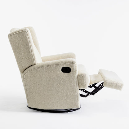 31'' W Wingback Manual Glider Swivel Rocker Recliner Nursery Chair