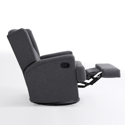 31'' W Wingback Manual Glider Swivel Rocker Recliner Nursery Chair