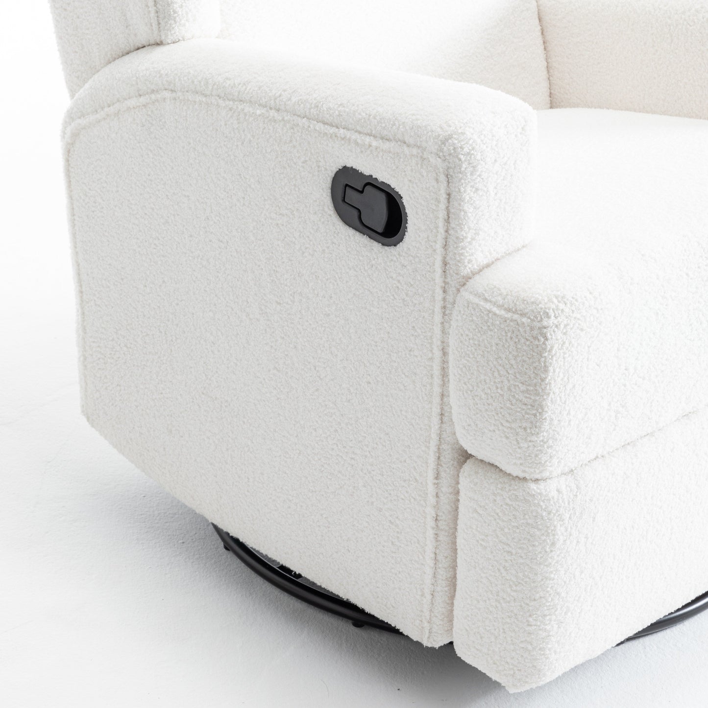 31'' W Wingback Manual Glider Swivel Rocker Recliner Nursery Chair
