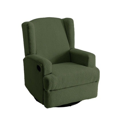 31'' W Wingback Manual Glider Swivel Rocker Recliner Nursery Chair