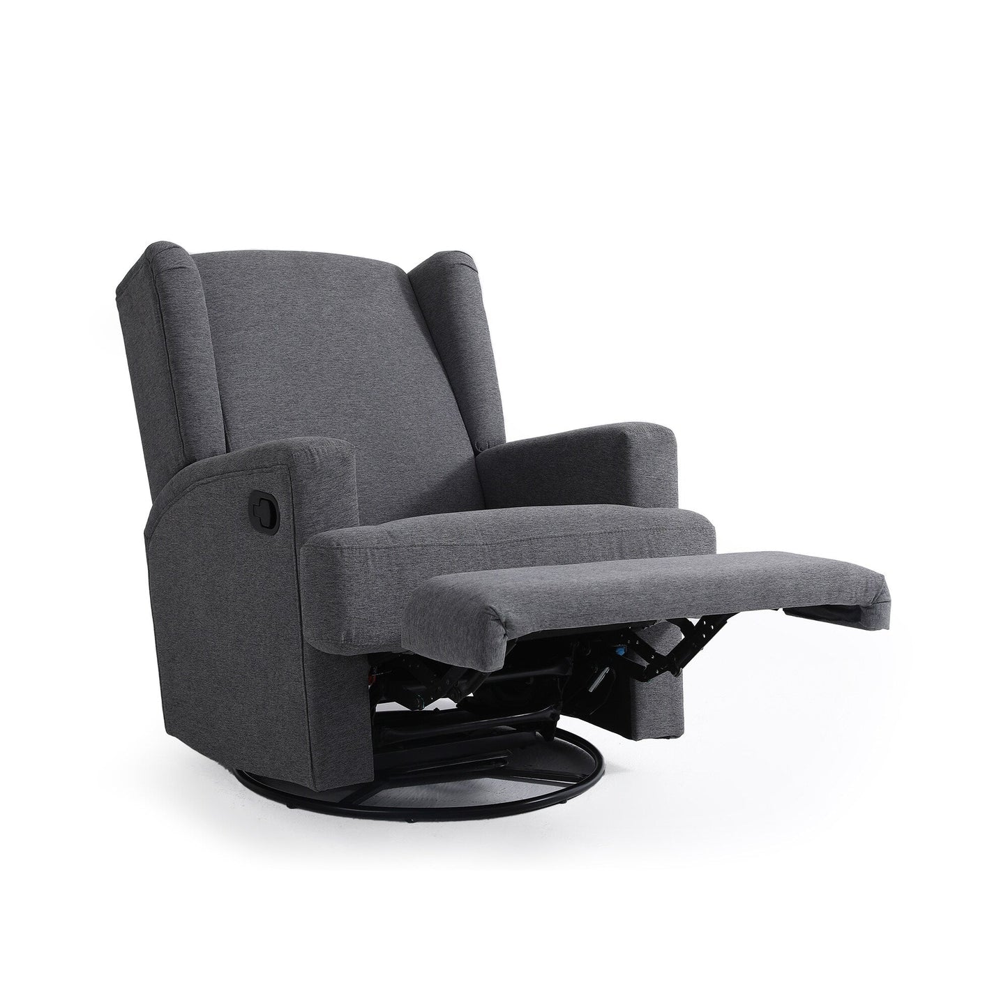 31'' W Wingback Manual Glider Swivel Rocker Recliner Nursery Chair