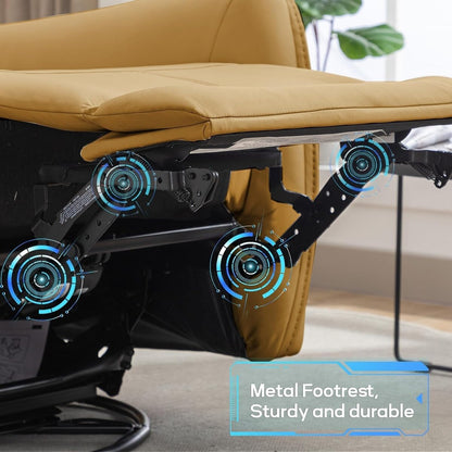 32.3'' Wide Power Swivel Rocker Recliner Chairwith USB Ports