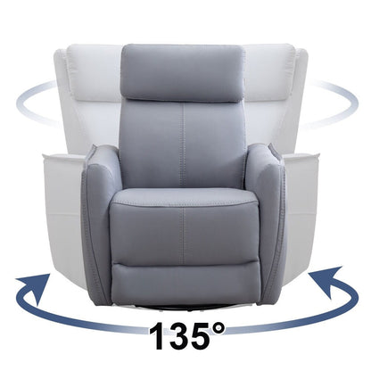 32.3'' Wide Power Swivel Rocker Recliner Chairwith USB Ports