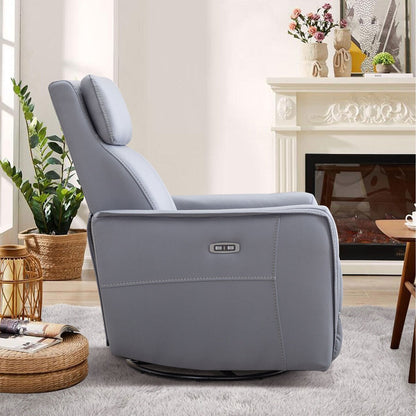 32.3'' Wide Power Swivel Rocker Recliner Chairwith USB Ports