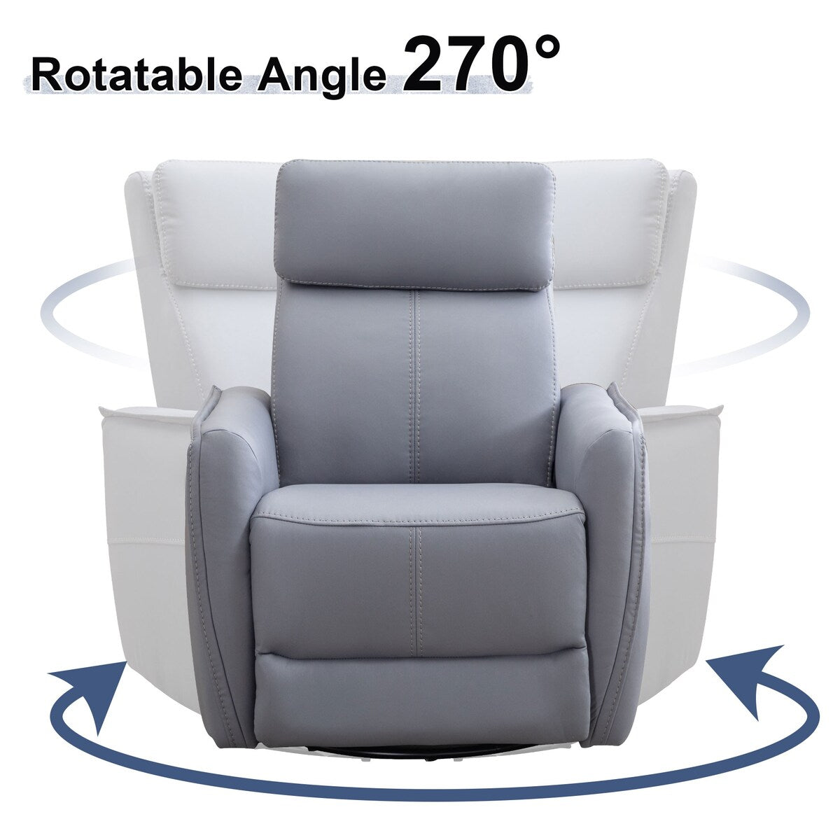 32.3'' Wide Power Swivel Rocker Recliner Chairwith USB Ports