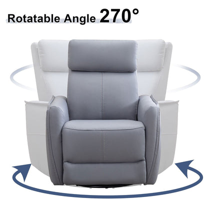 32.3'' Wide Power Swivel Rocker Recliner Chairwith USB Ports