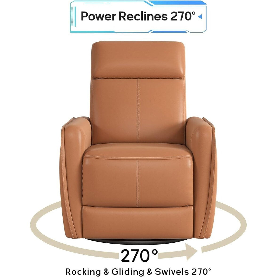 32.3'' Wide Power Swivel Rocker Recliner Chairwith USB Ports