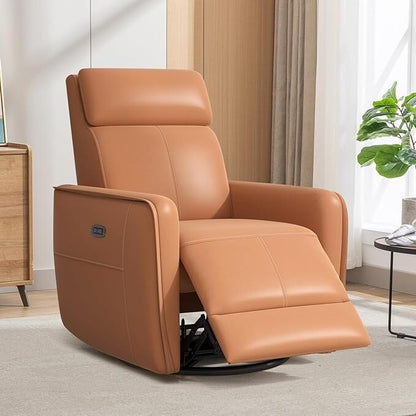 32.3'' Wide Power Swivel Rocker Recliner Chairwith USB Ports