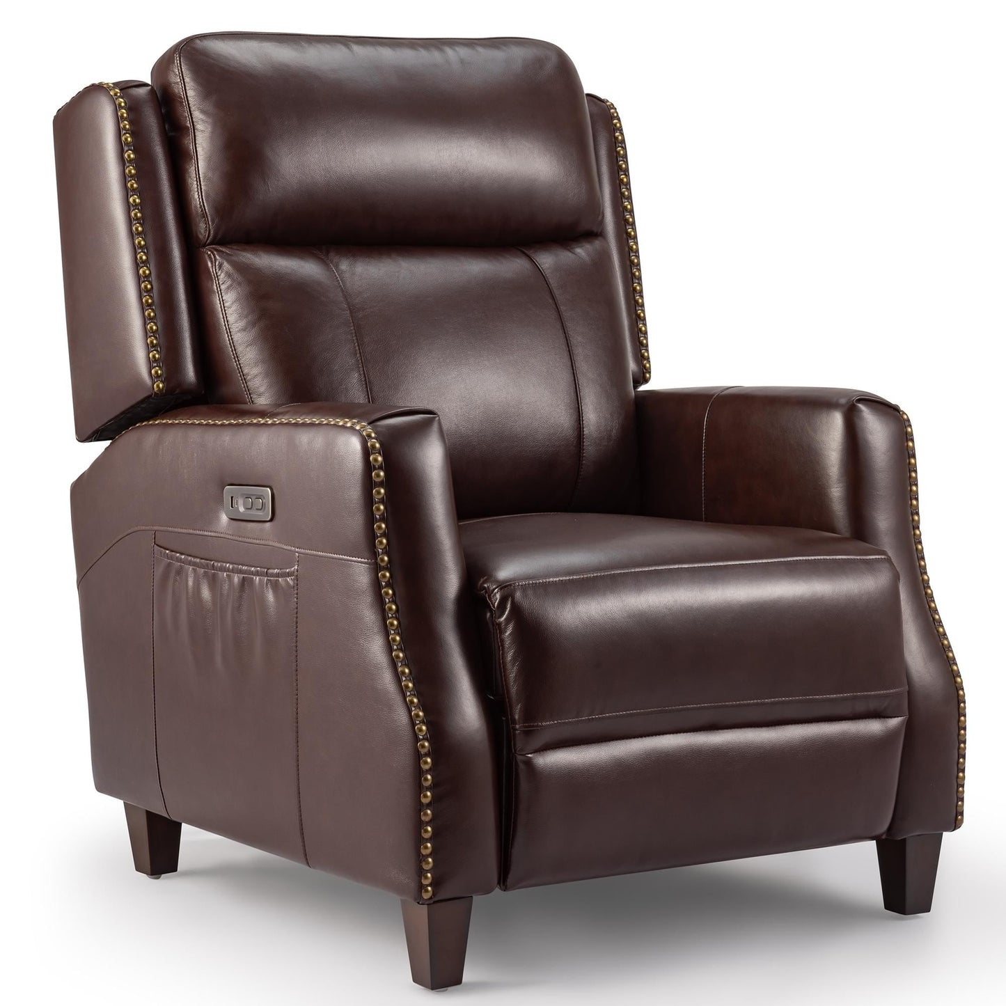 32.7 Wide Genuine Leather Recliner Power Club Recliner