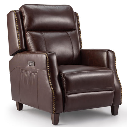 32.7 Wide Genuine Leather Recliner Power Club Recliner