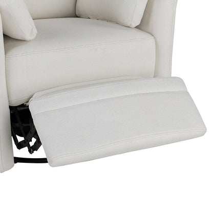 32 Nursing Rocker Recliner,Swivel Glider with 2 Pillows,Comfort Chair