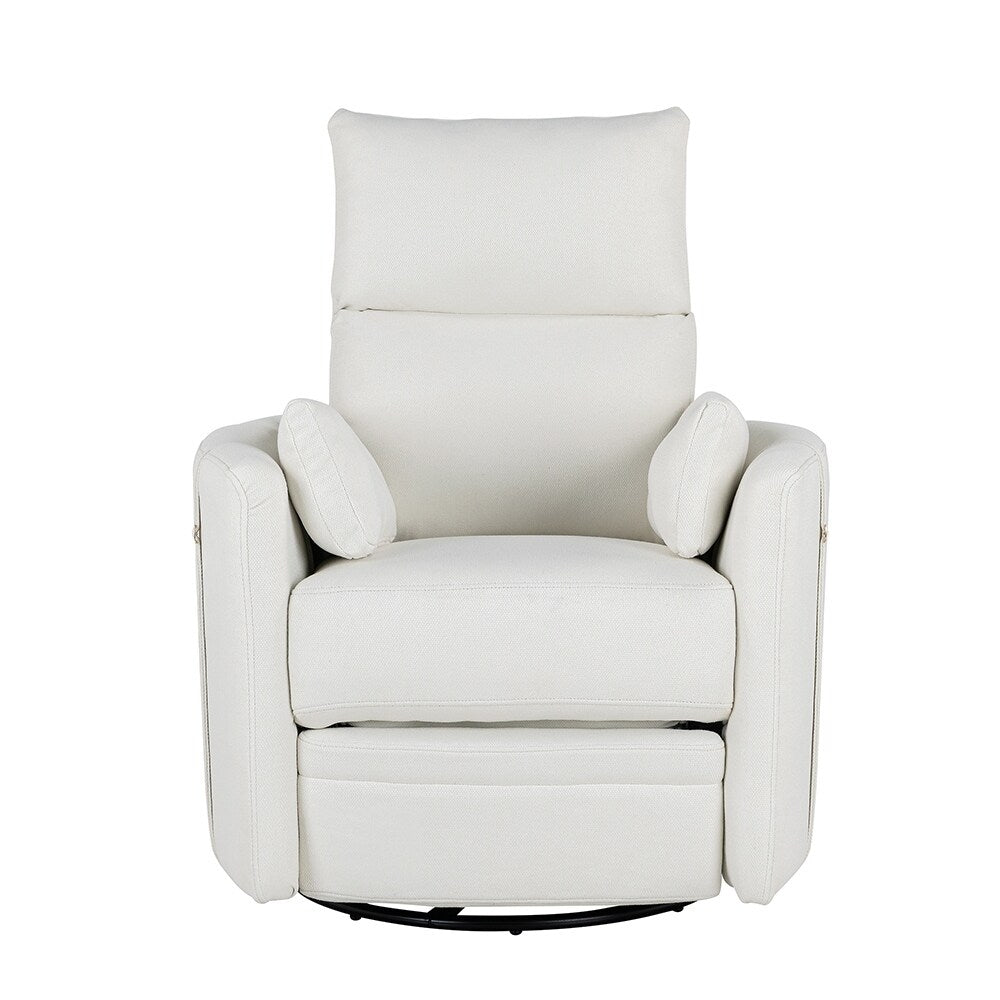 32 Nursing Rocker Recliner,Swivel Glider with 2 Pillows,Comfort Chair