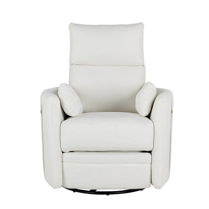 32 Nursing Rocker Recliner,Swivel Glider with 2 Pillows,Comfort Chair