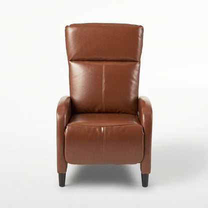 33.5Wide Leather Push Back Standard Recliner Classic Overstuffed Single Recliner Sofa with Soft Padded and Armrest