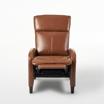 33.5Wide Leather Push Back Standard Recliner Classic Overstuffed Single Recliner Sofa with Soft Padded and Armrest
